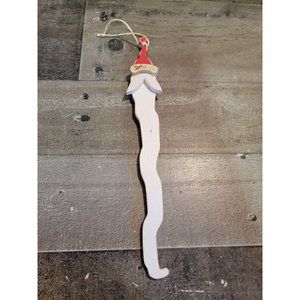 Wooden long santa beard mistletoe ornament Xmas decor